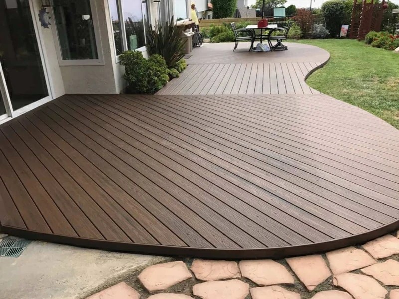 Traditional WPC Decking Application- backyard Traditional WPC Decking Application- backyard