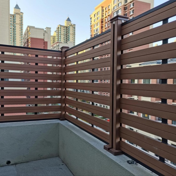 Patios with durable WPC fencing Patios with durable WPC fencing
